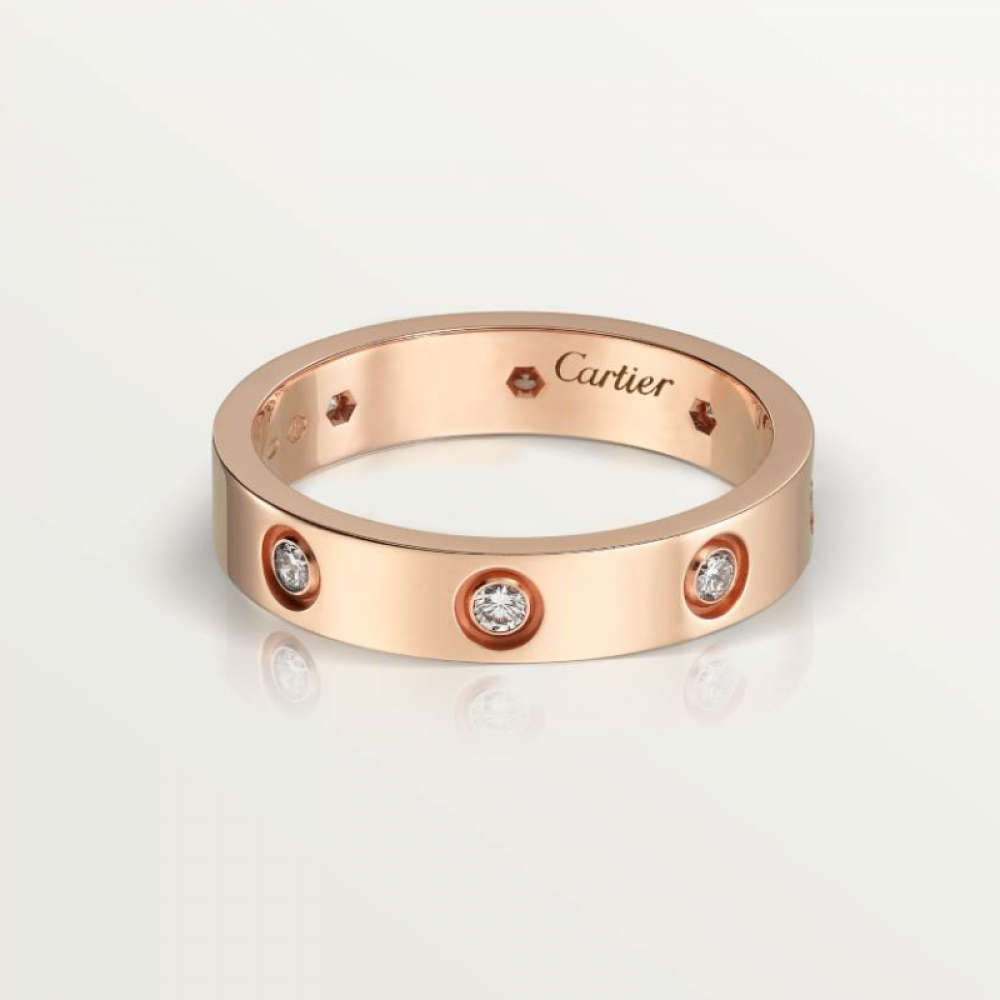 Cartier Love Ring Small Size With 8 Diamonds
