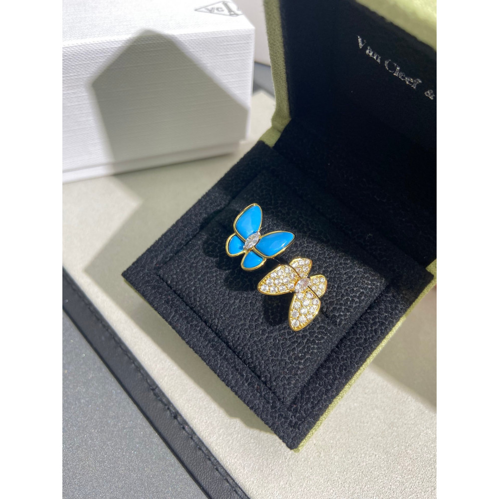 Clover Two Butterfly Rings