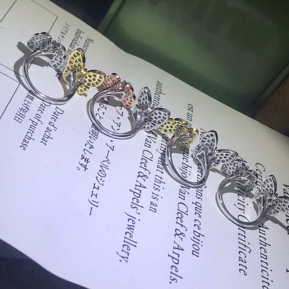 Clover Two Butterfly Rings Clover Two Butterfly Rings