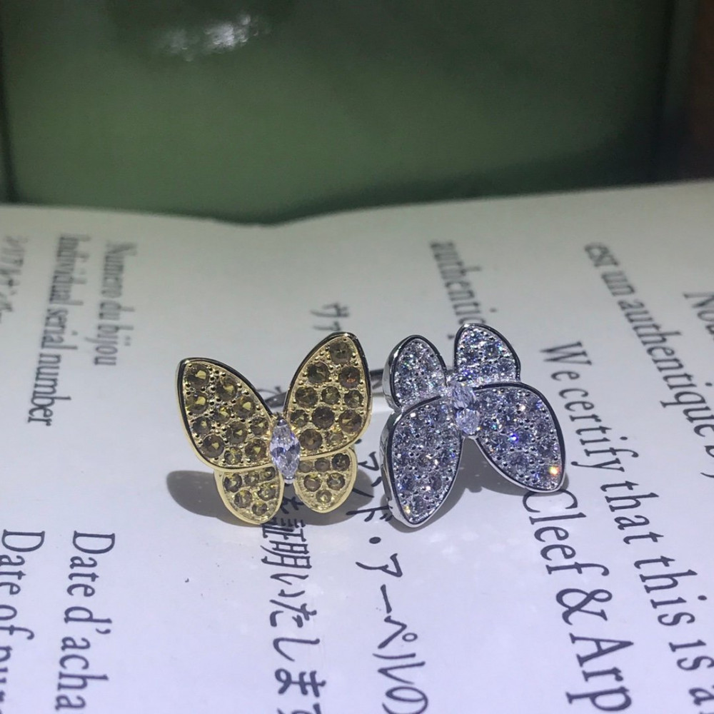 Clover Two Butterfly Rings Clover Two Butterfly Rings
