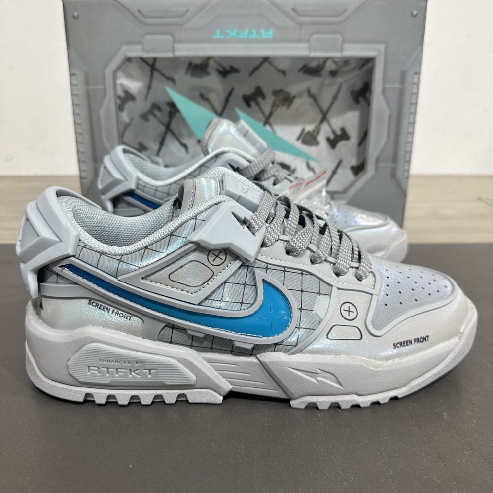 Nike x RTFKT Clone x Dunk Genesis Low 'White Silver'