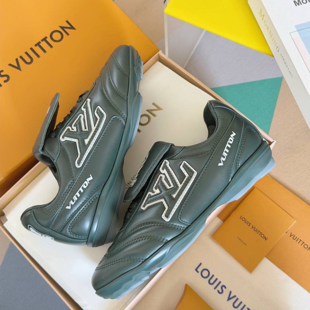LV Footprint Soccer sneaker Green LV Footprint Soccer sneaker Green