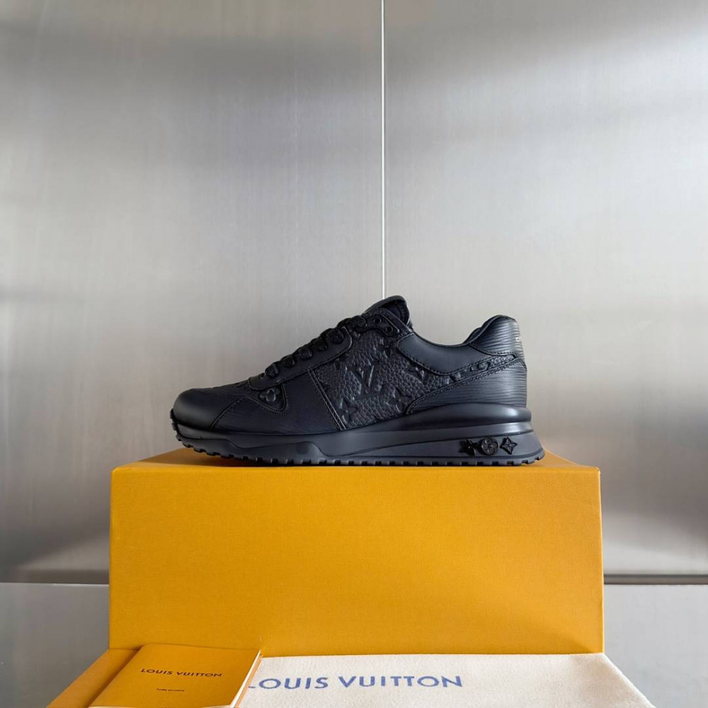 LV Run Away Sneaker All Black Print 