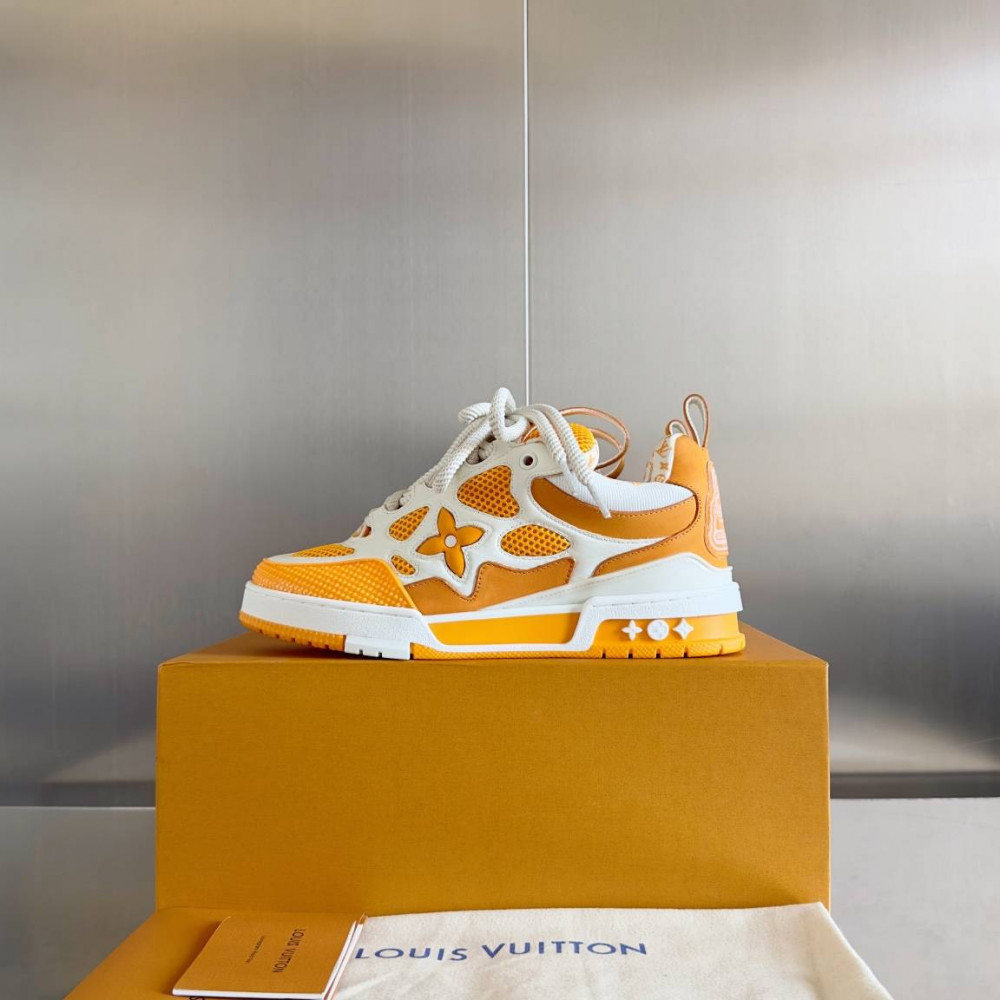 LV Skate Sneaker Orange&White Stars