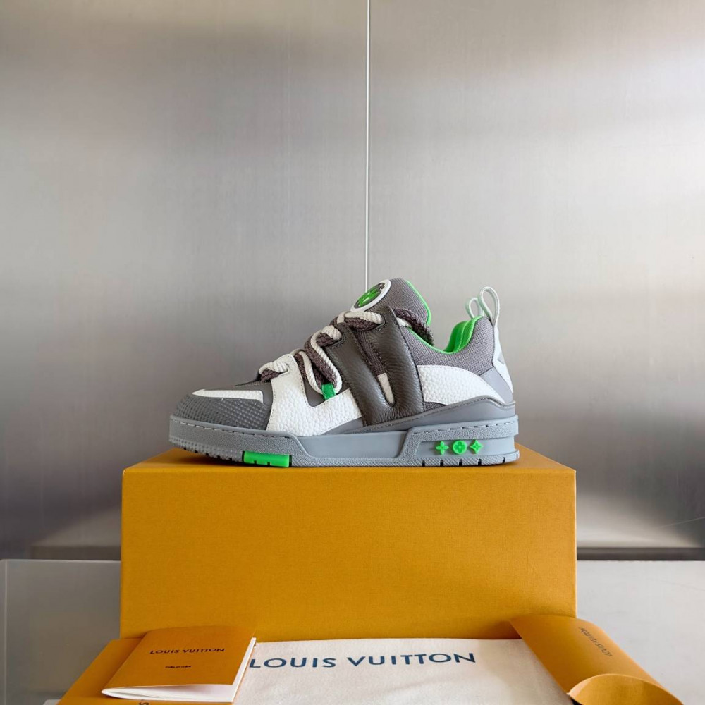 LV Skate Sneaker Green & Gray/White