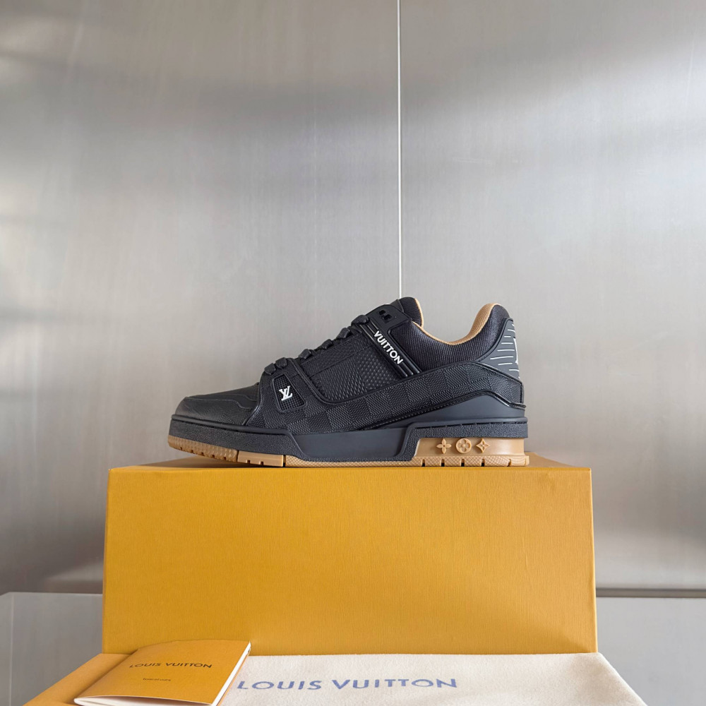 LV Trainer Sneaker Black and Orange-026