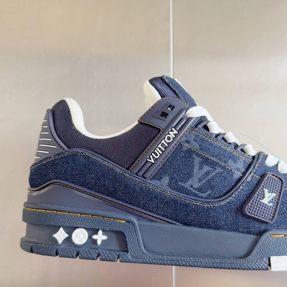 LV Trainer Sneaker Blue Jeans-028 LV Trainer Sneaker Blue Jeans-028