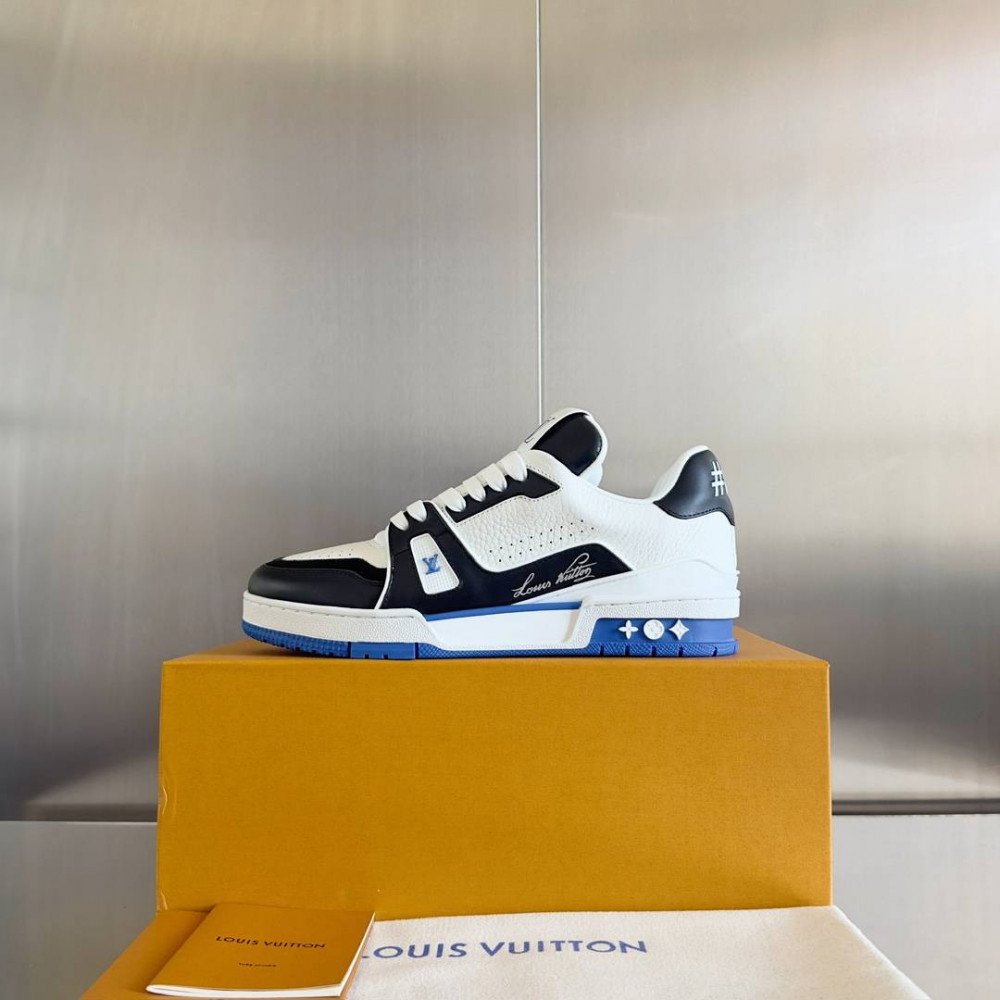 LV Trainer Sneaker Black/White and Bule-032