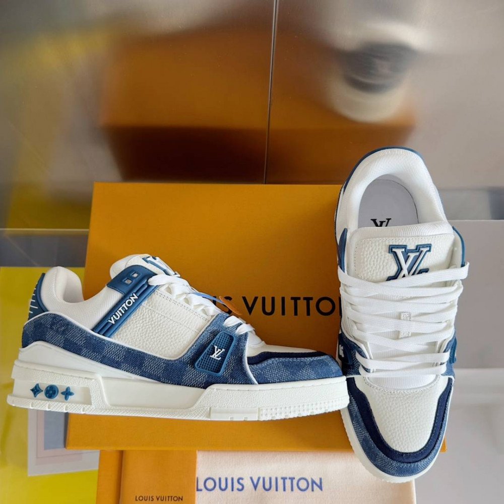LV Trainer Sneaker Blue Jeans-050 LV Trainer Sneaker Blue Jeans-050