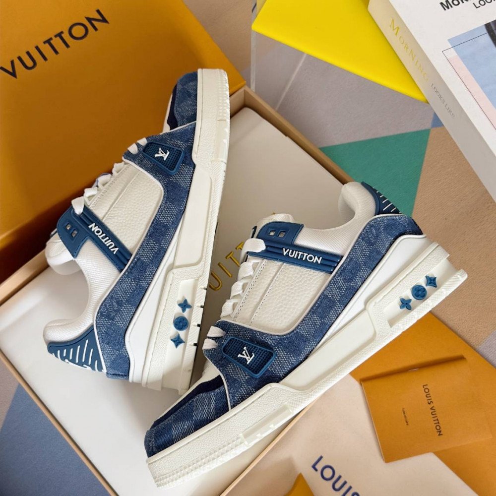 LV Trainer Sneaker Blue Jeans-050 LV Trainer Sneaker Blue Jeans-050