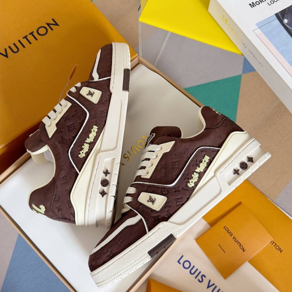 LV Trainer Sneaker Brown Print-055 LV Trainer Sneaker Brown Print-055