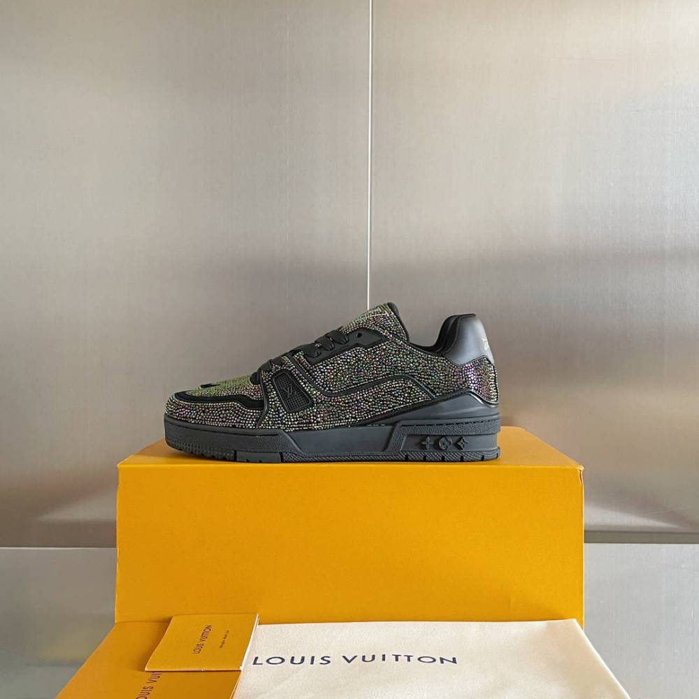 LV Trainer Sneaker Diamond Rainbow Black-079