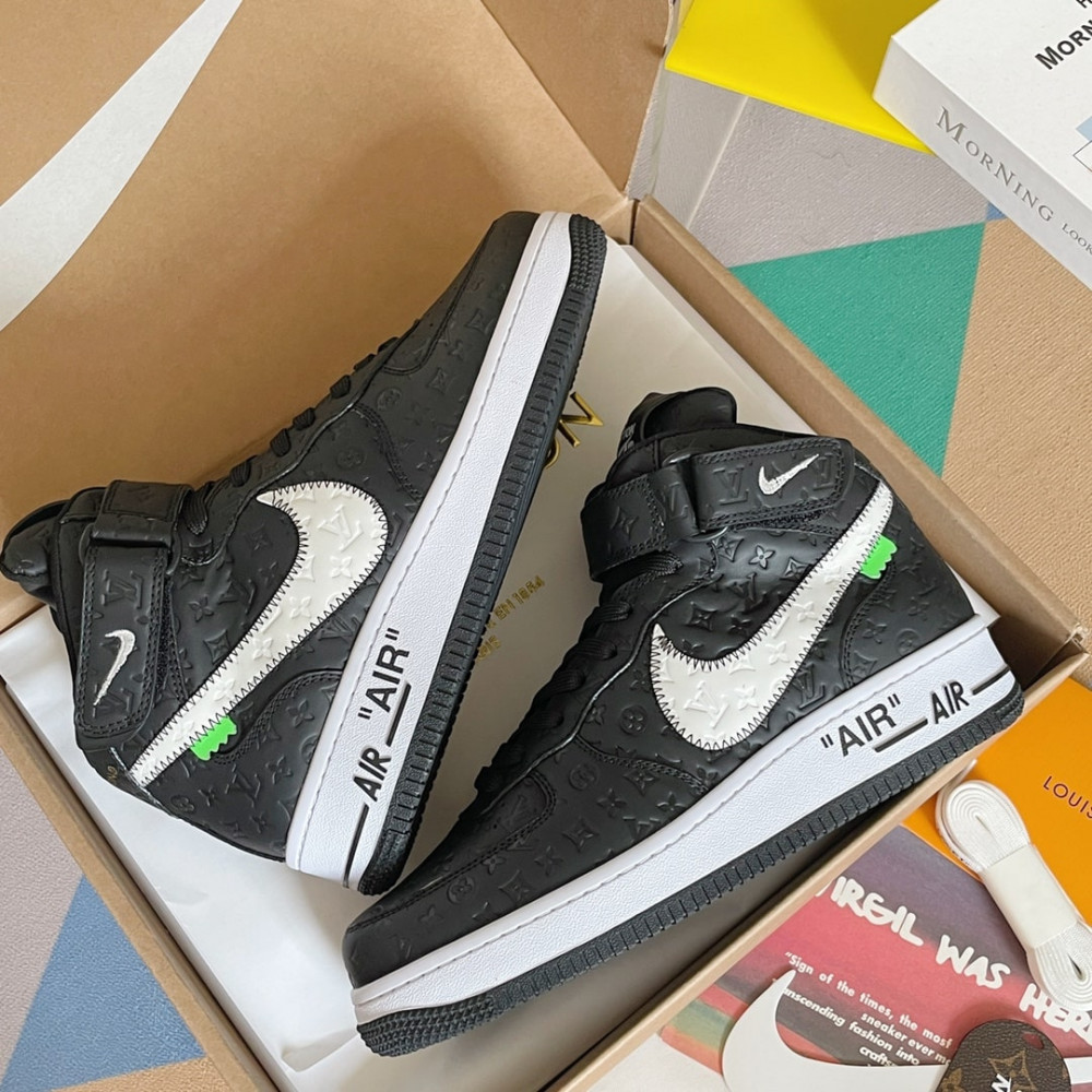 Louis Vuitton Air Force 1 Hige Black
