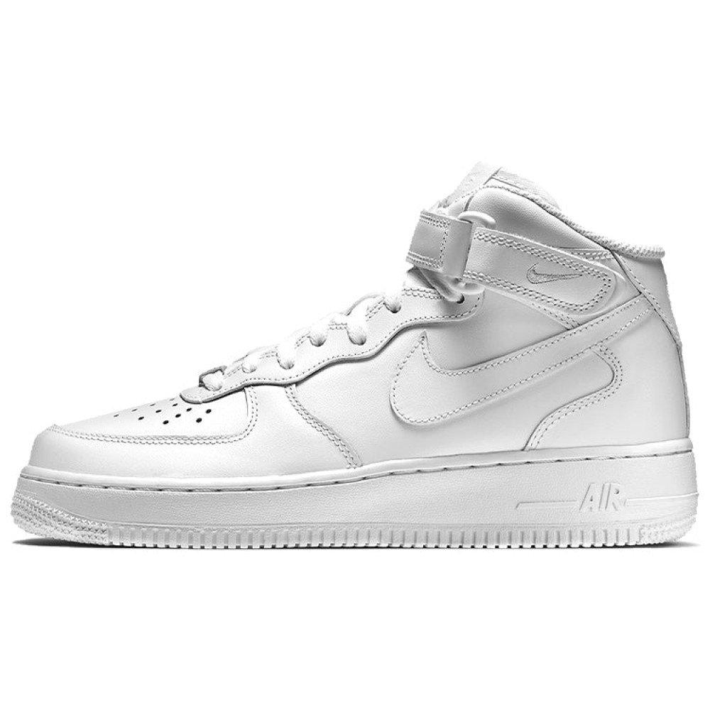 (WMNS) Nike Air Force 1 Mid 07 Leather  Triple White  366731-100
