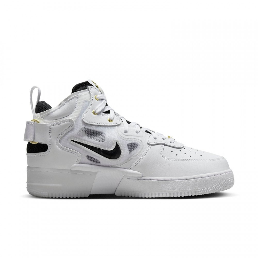Nike Air Force 1 Mid React  40th Anniversary   White Black  DQ7668-100