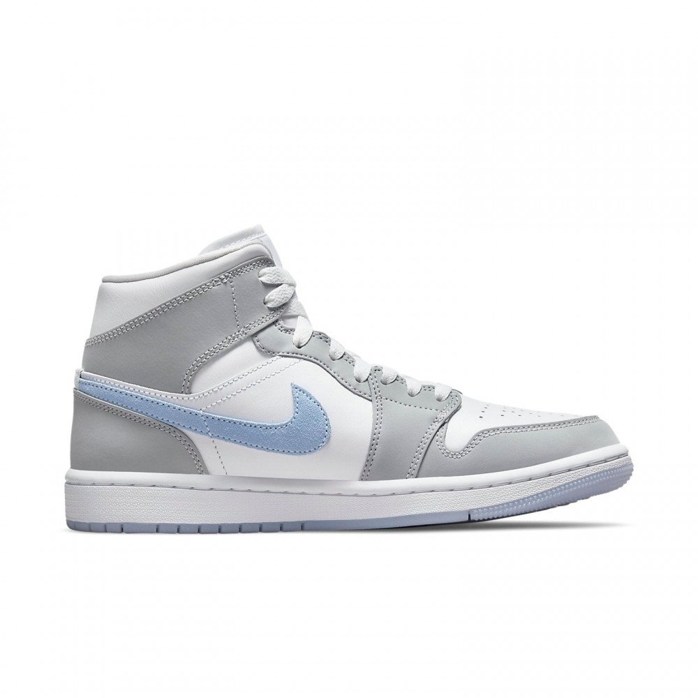 (WMNS) Air Jordan 1 Mid Wolf Grey Aluminum BQ6472-105 (WMNS) Air Jordan 1 Mid Wolf Grey Aluminum BQ6472-105