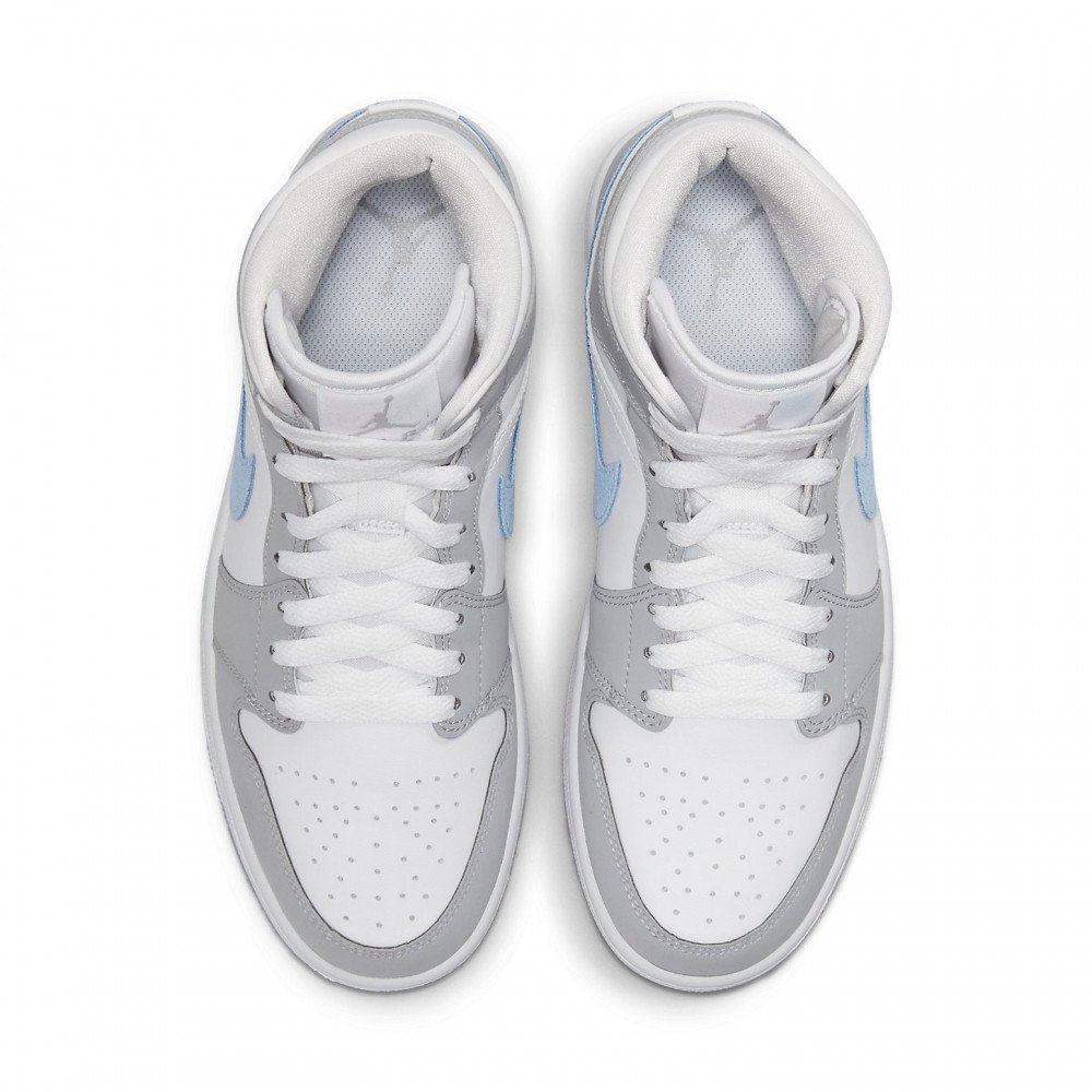 (WMNS) Air Jordan 1 Mid Wolf Grey Aluminum BQ6472-105 (WMNS) Air Jordan 1 Mid Wolf Grey Aluminum BQ6472-105