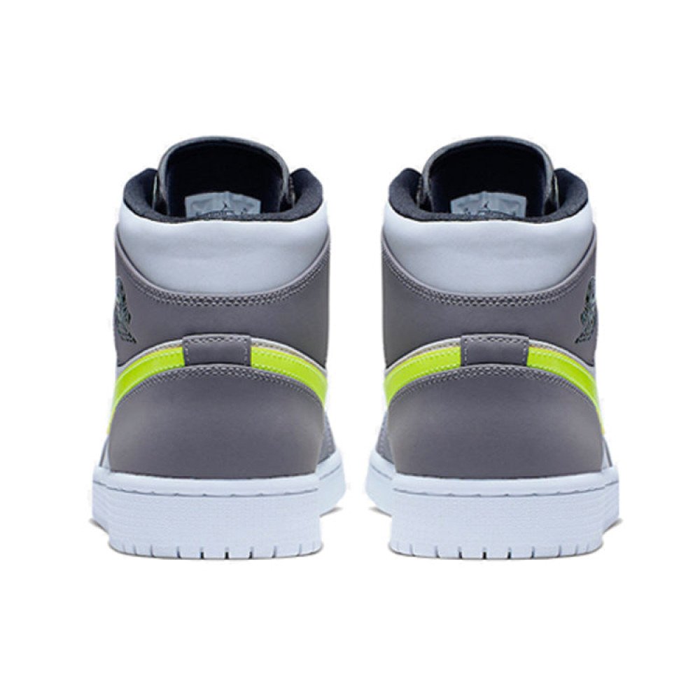 Air Jordan 1 Mid Gunsmoke Volt 554724-072 Air Jordan 1 Mid Gunsmoke Volt 554724-072