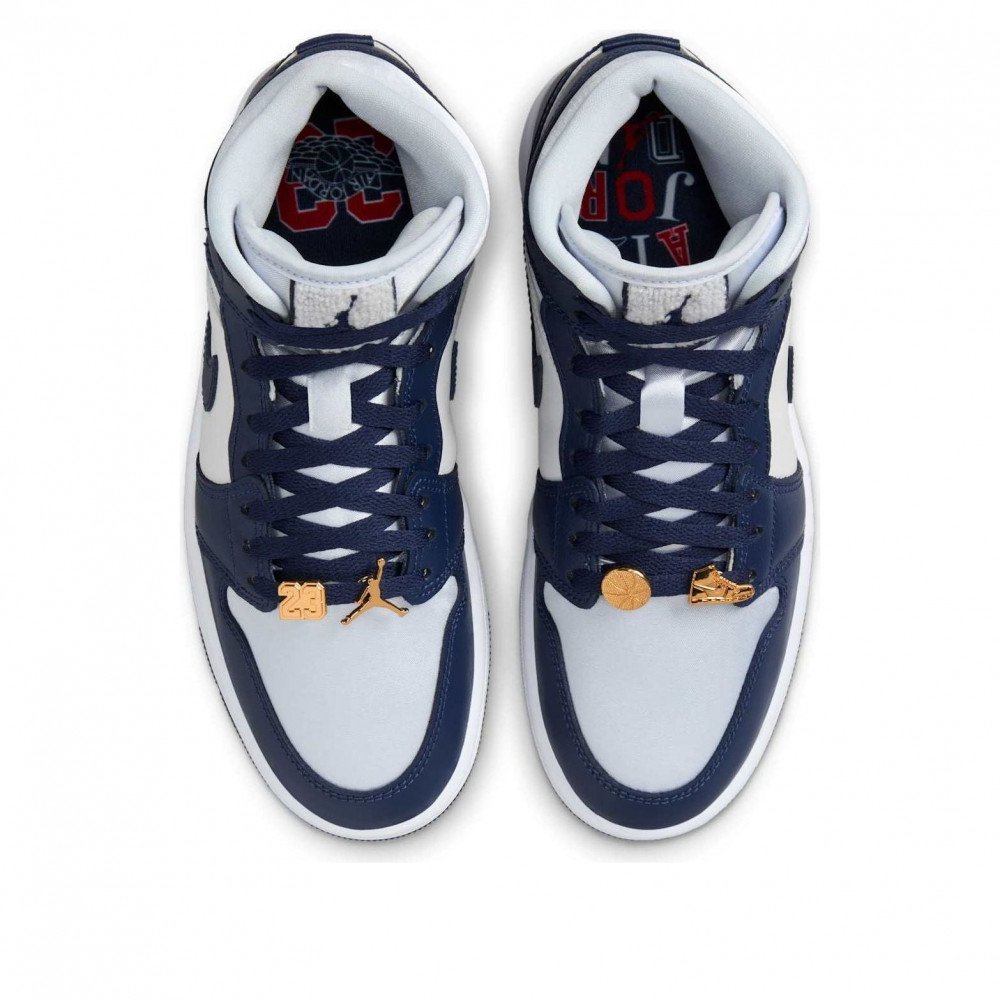 (WMNS) Air Jordan 1 Mid SE Football Grey White Midnight Navy FZ8777-044 (WMNS) Air Jordan 1 Mid SE Football Grey White Midnight Navy FZ8777-044