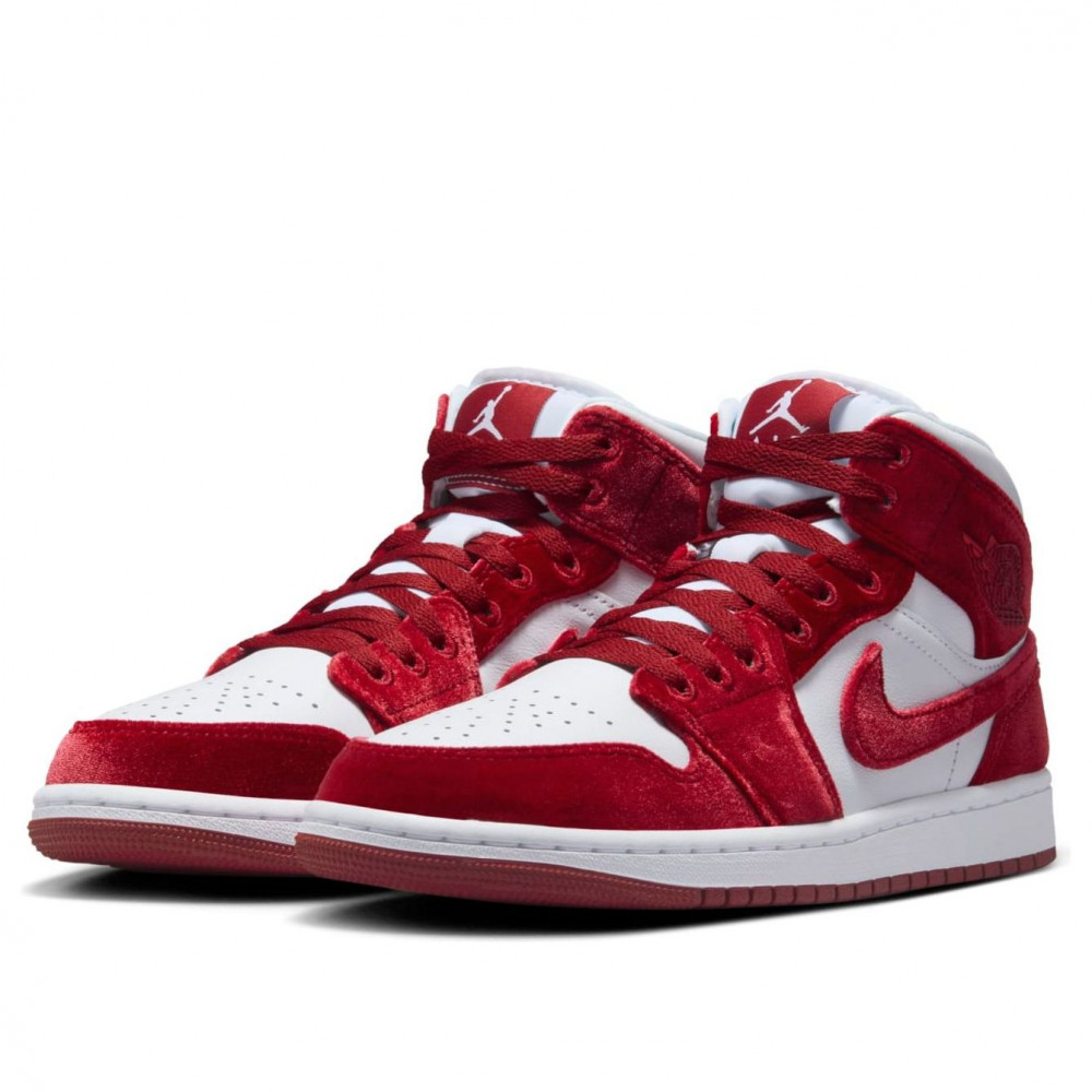 (WMNS) Air Jordan 1 Mid SE Red Velvet FZ3334-100 (WMNS) Air Jordan 1 Mid SE Red Velvet FZ3334-100