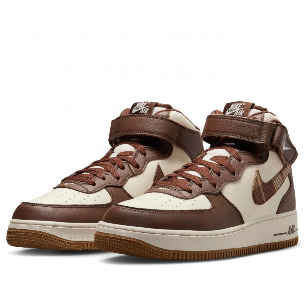 Nike Air Force 1 Mid  Brown Plaid  DV0792-100