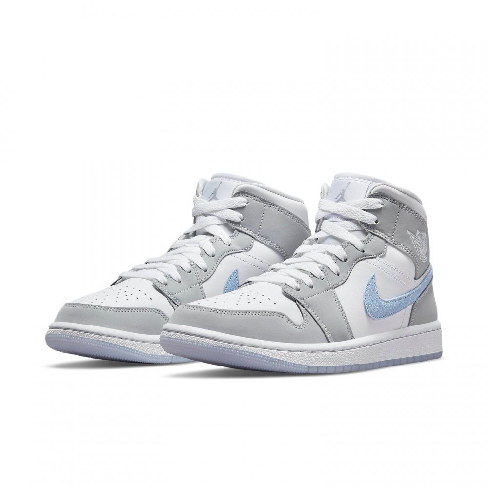 (WMNS) Air Jordan 1 Mid Wolf Grey Aluminum BQ6472-105 (WMNS) Air Jordan 1 Mid Wolf Grey Aluminum BQ6472-105