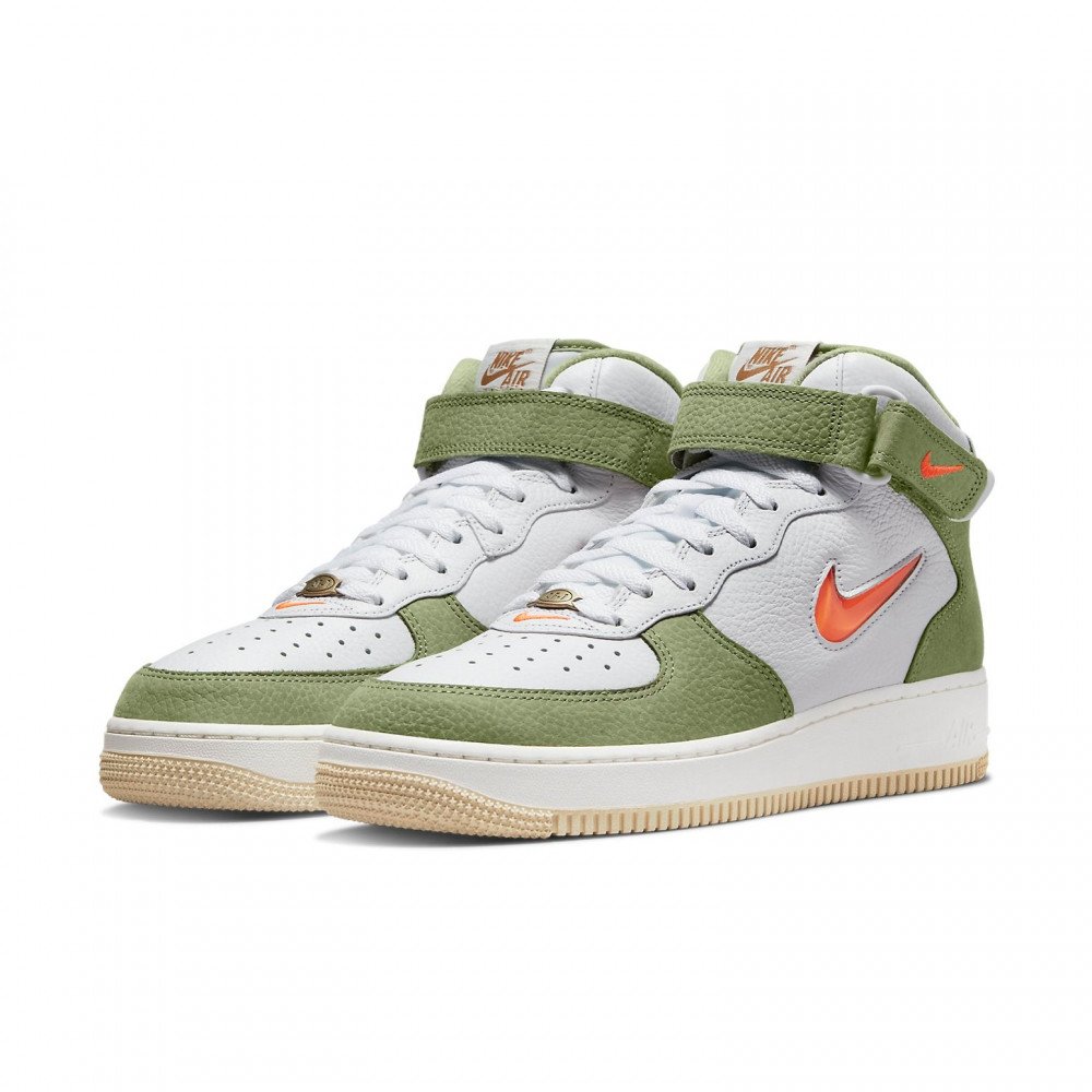 Nike Air Force 1 Mid QS  Olive Green Total Orange  DQ3505-100