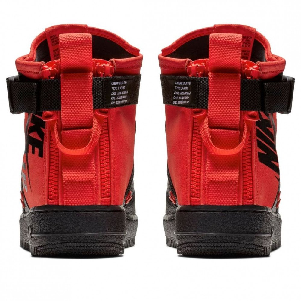 Nike SF Air Force 1 Mid  Habanero Red Black  917753-601