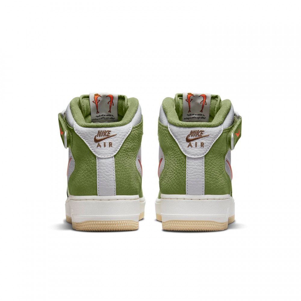 Nike Air Force 1 Mid QS  Olive Green Total Orange  DQ3505-100