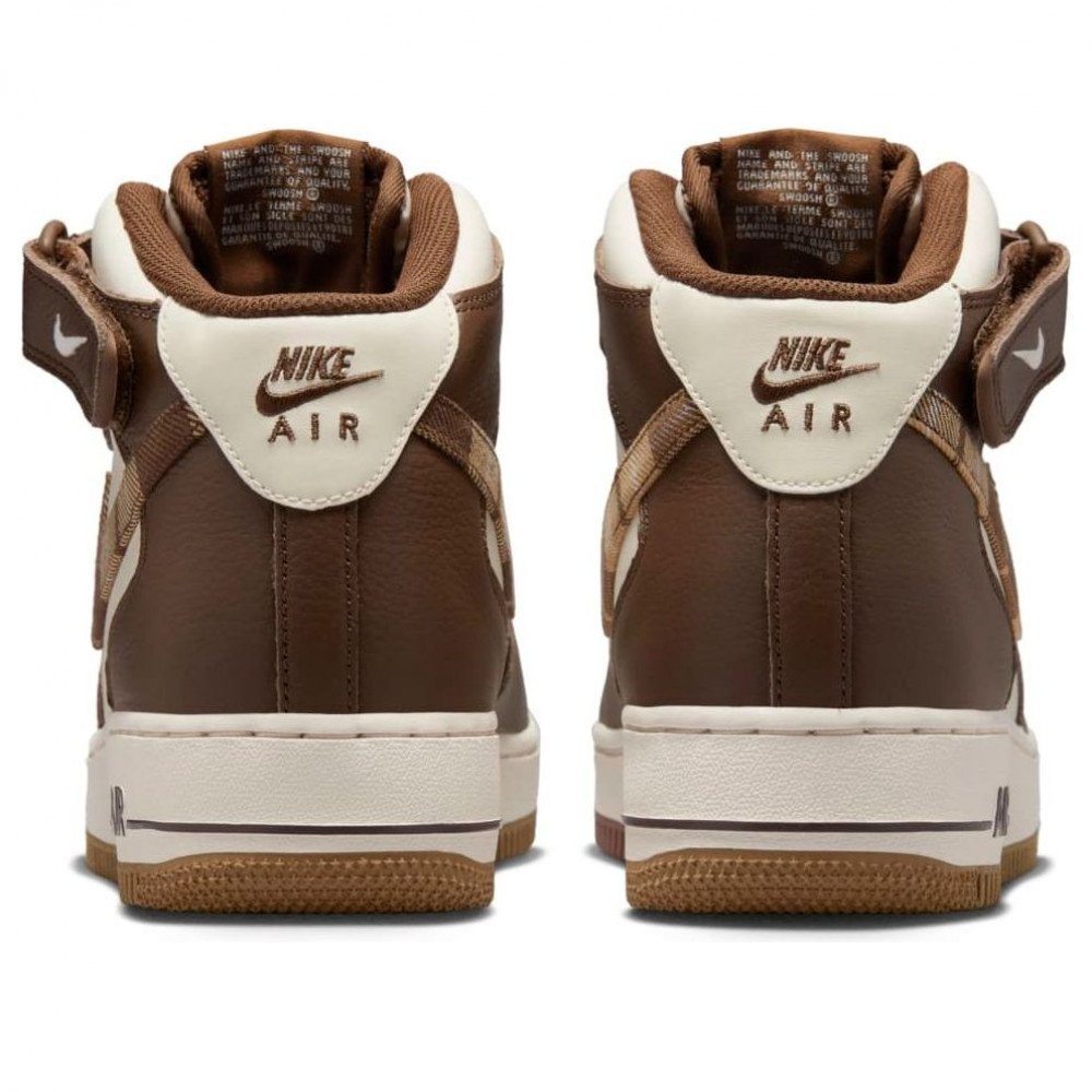 Nike Air Force 1 Mid  Brown Plaid  DV0792-100