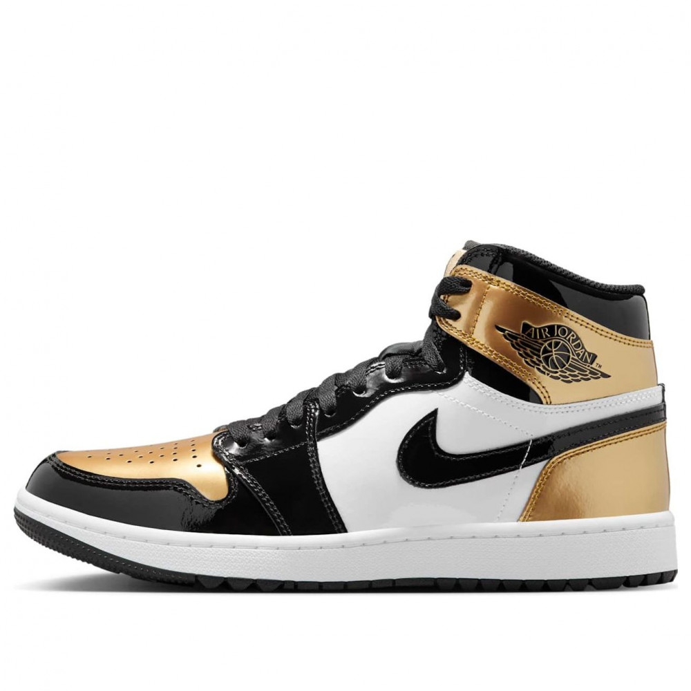 Air Jordan 1 High Golf  Patent Gold Toe  DQ0660-002