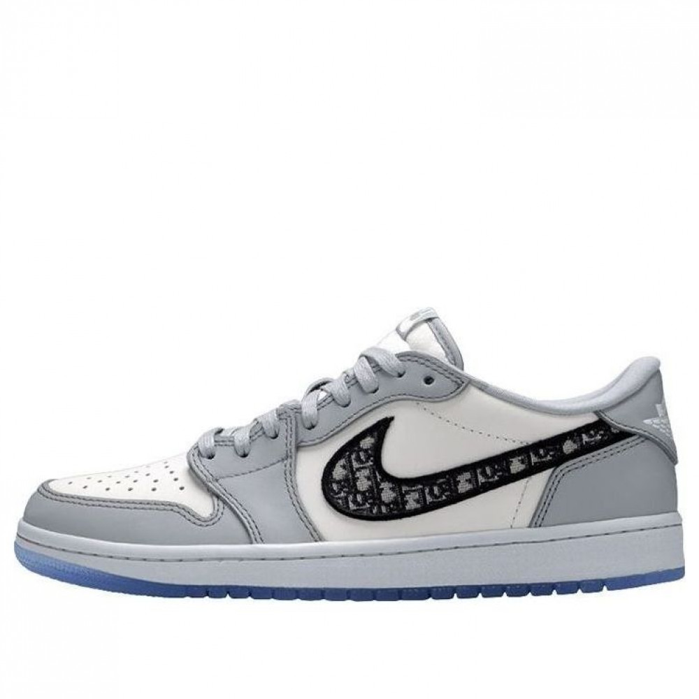 Air Jordan 1 Low x Dior  White Grey  CN8608-002