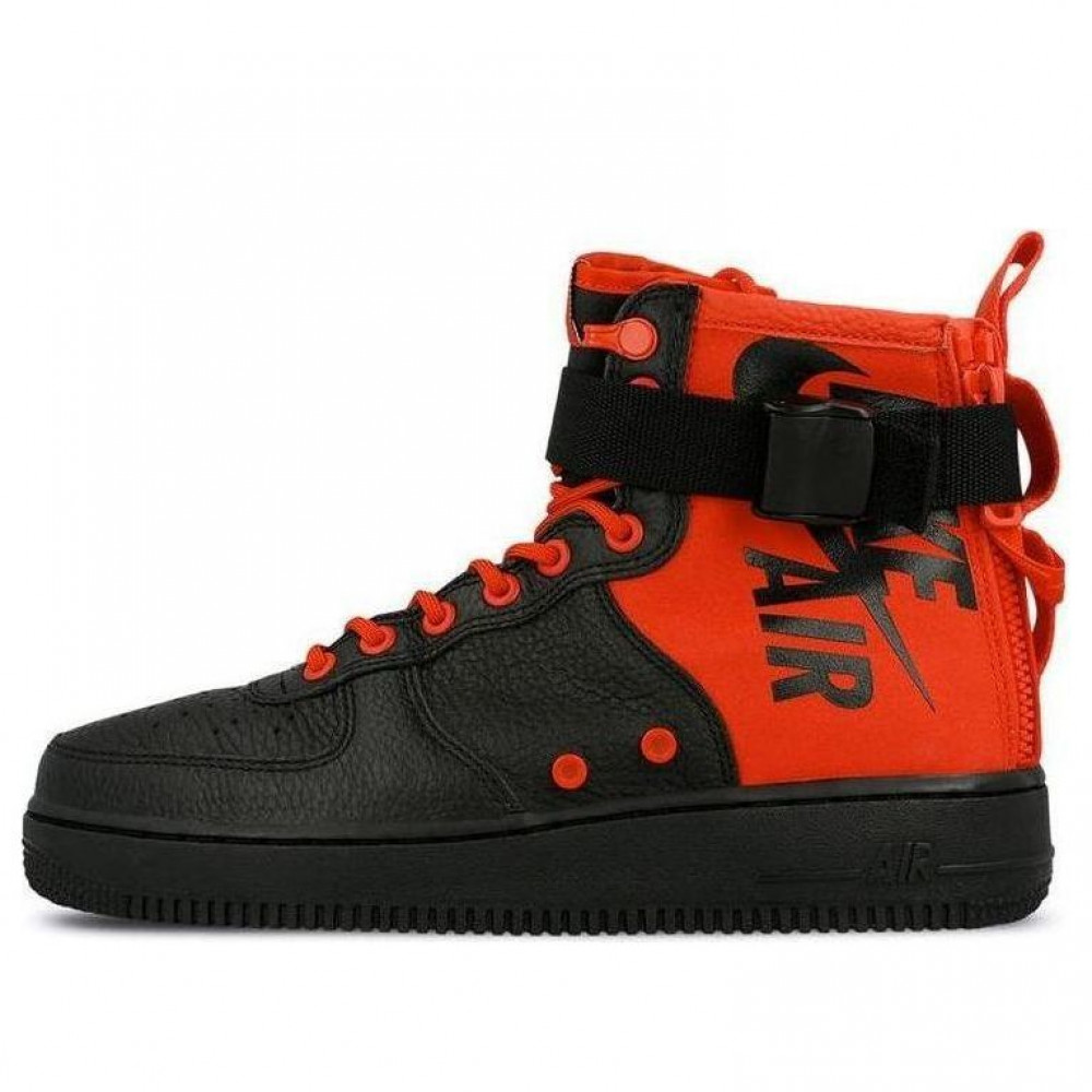 Nike SF Air Force 1 Mid  Habanero Red Black  917753-601