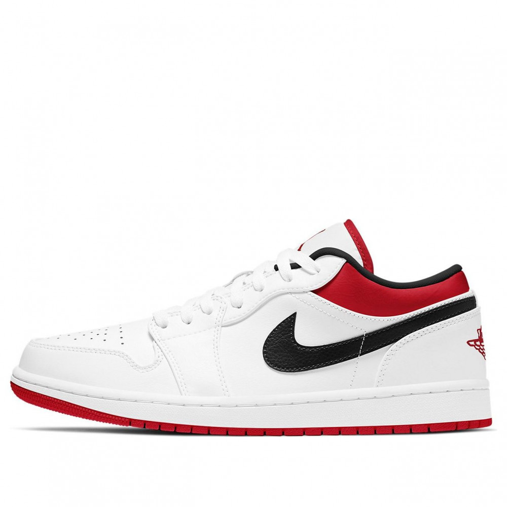 Air Jordan 1 Low  White University Red  553558-118