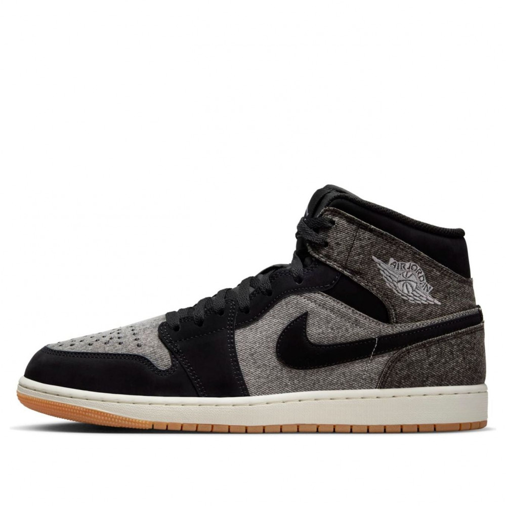 Air Jordan 1 Mid SE  Black Denim  HJ4363-001