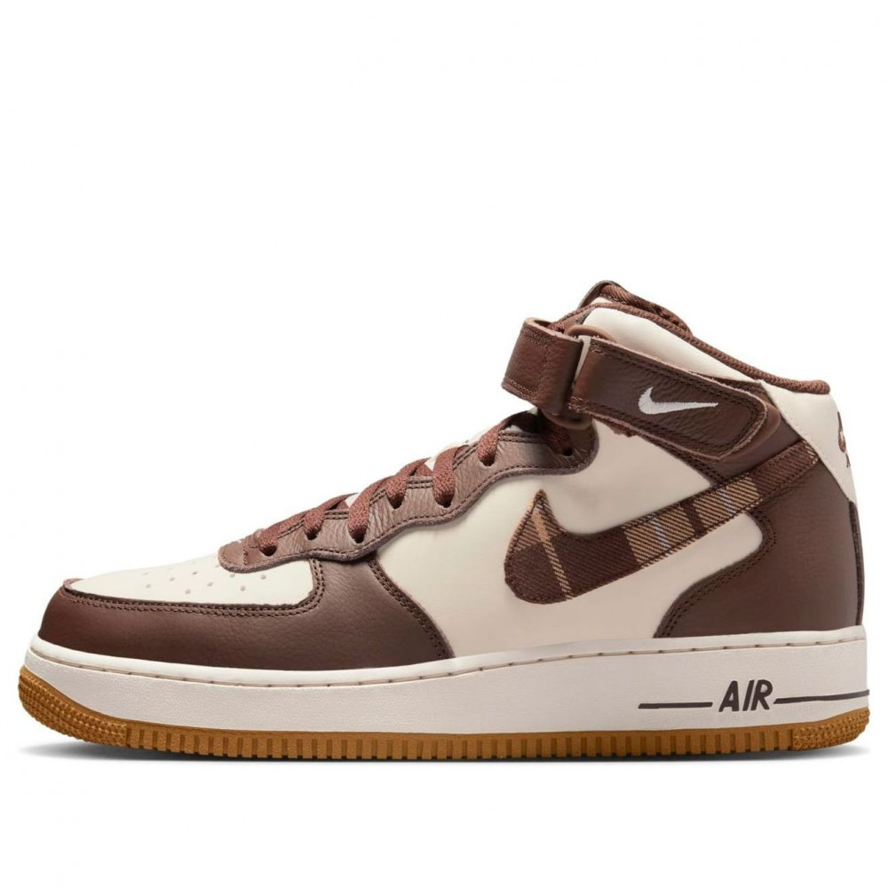 Nike Air Force 1 Mid  Brown Plaid  DV0792-100