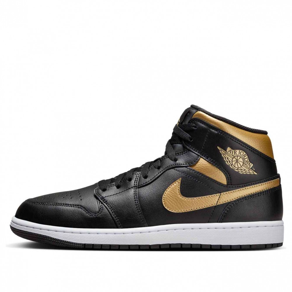Air Jordan 1 Mid  Black Metallic Gold  DQ8426-071
