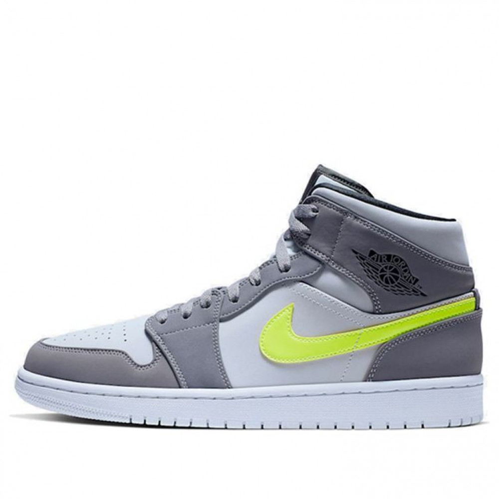 Air Jordan 1 Mid  Gunsmoke Volt  554724-072