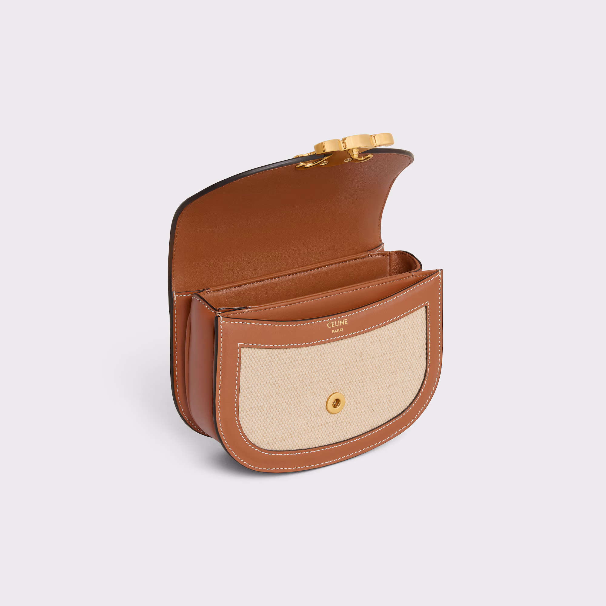 Mini Besace Clea In Textile And Calfskin Mini Besace Clea In Textile And Calfskin