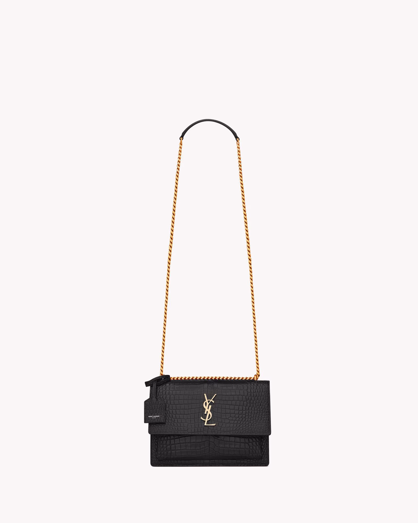 Sunset Medium In Crocodile-Embossed Leather Sunset Medium In Crocodile-Embossed Leather