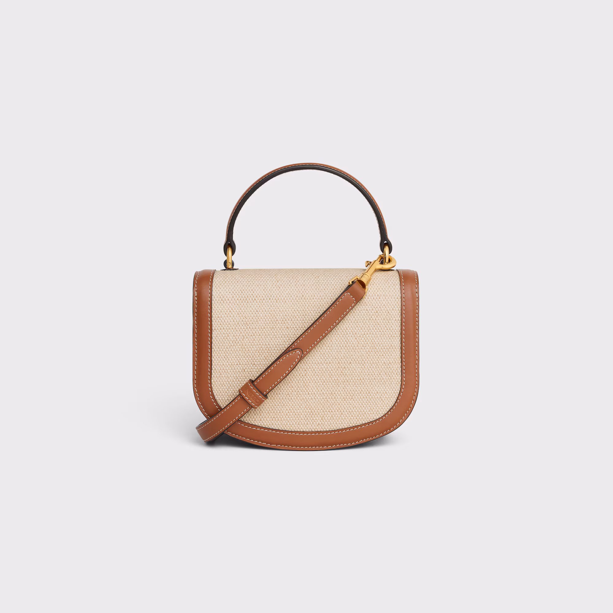 Mini Besace Clea In Textile And Calfskin Mini Besace Clea In Textile And Calfskin
