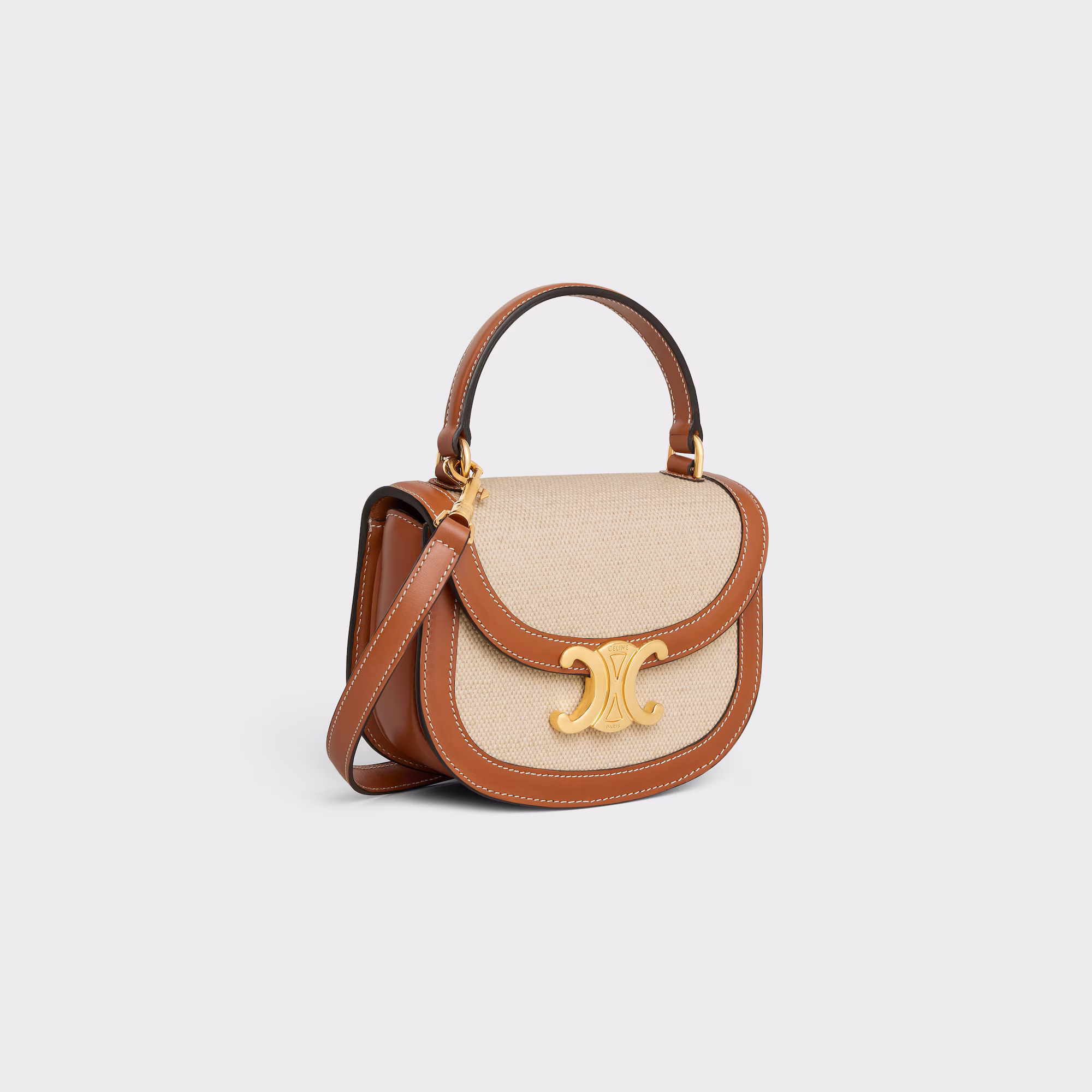 Mini Besace Clea In Textile And Calfskin Mini Besace Clea In Textile And Calfskin