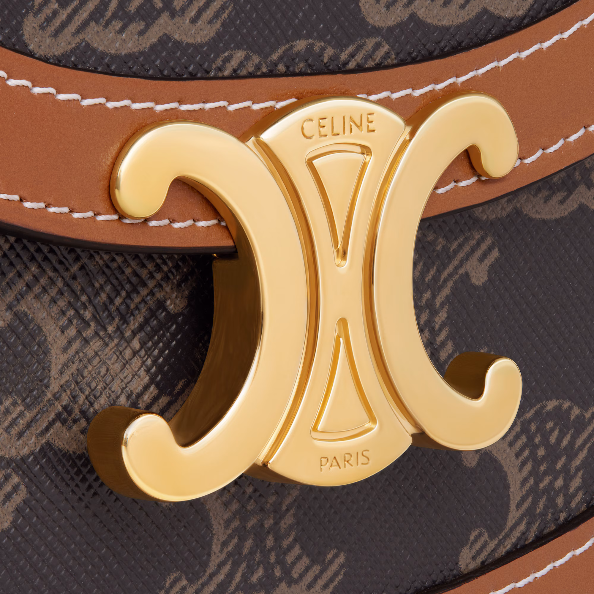 Mini Besace Clea In Triomphe Canvas And Calfskin Mini Besace Clea In Triomphe Canvas And Calfskin