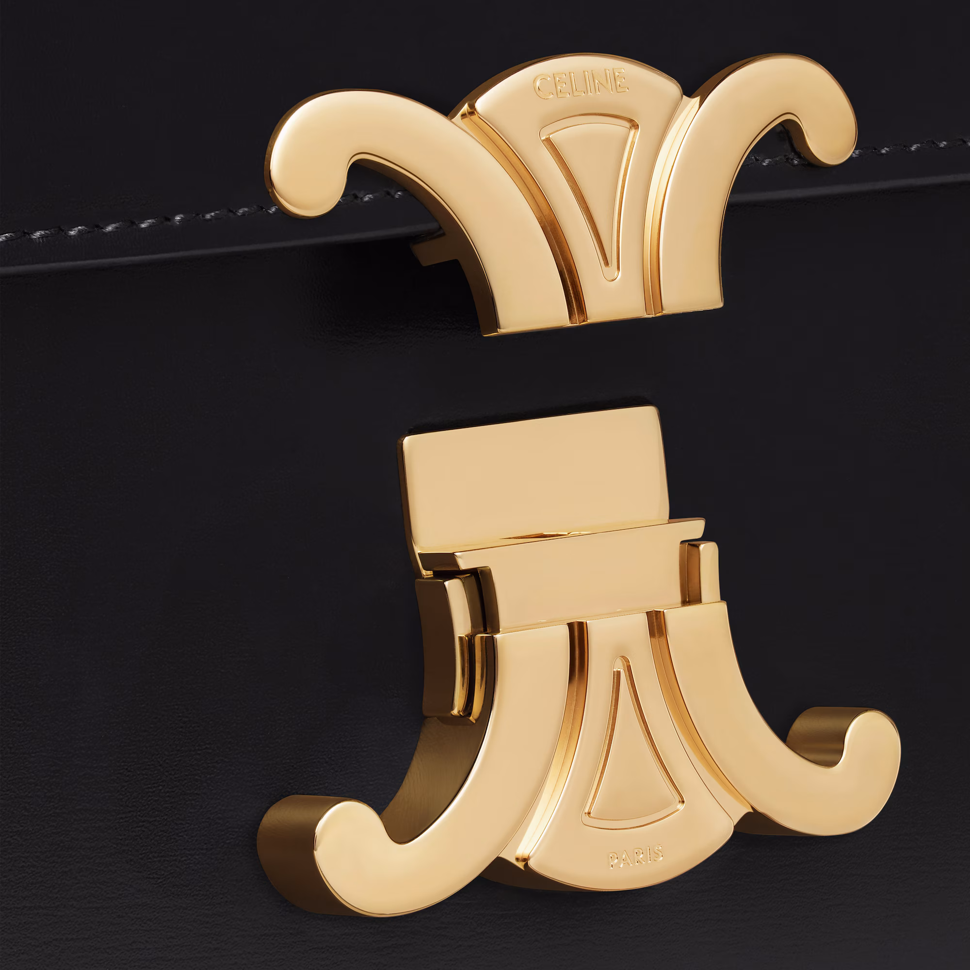Teen Triomphe Bag In Shiny Calfskin