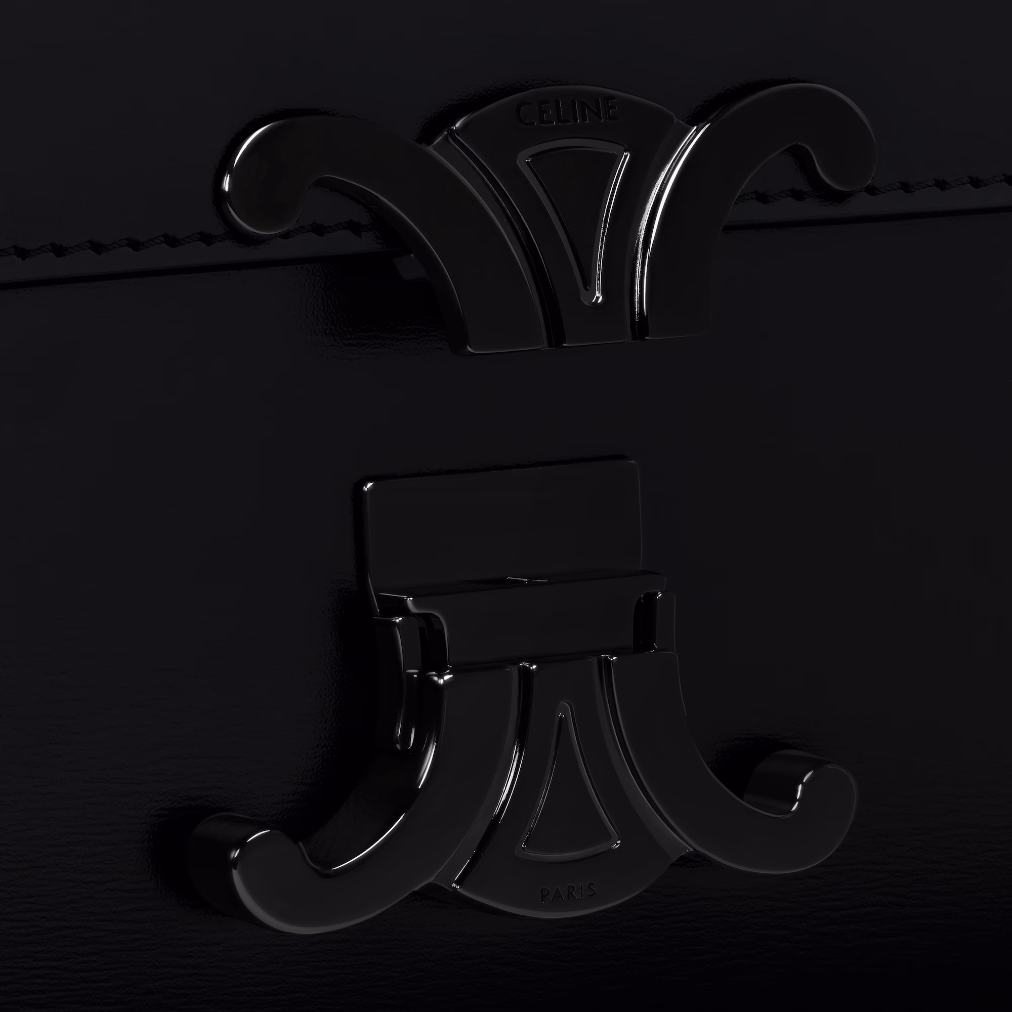 Teen Triomphe Bag In Shiny Calfskin