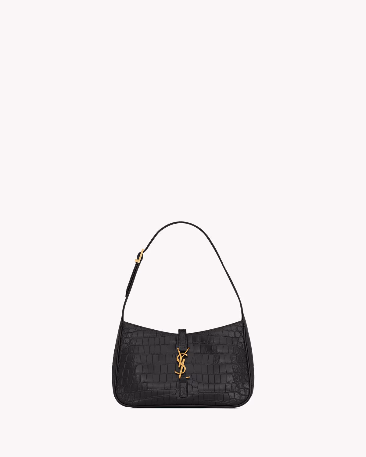 Le 5 À 7 In Crocodile-Embossed Shiny Leather Le 5 À 7 In Crocodile-Embossed Shiny Leather
