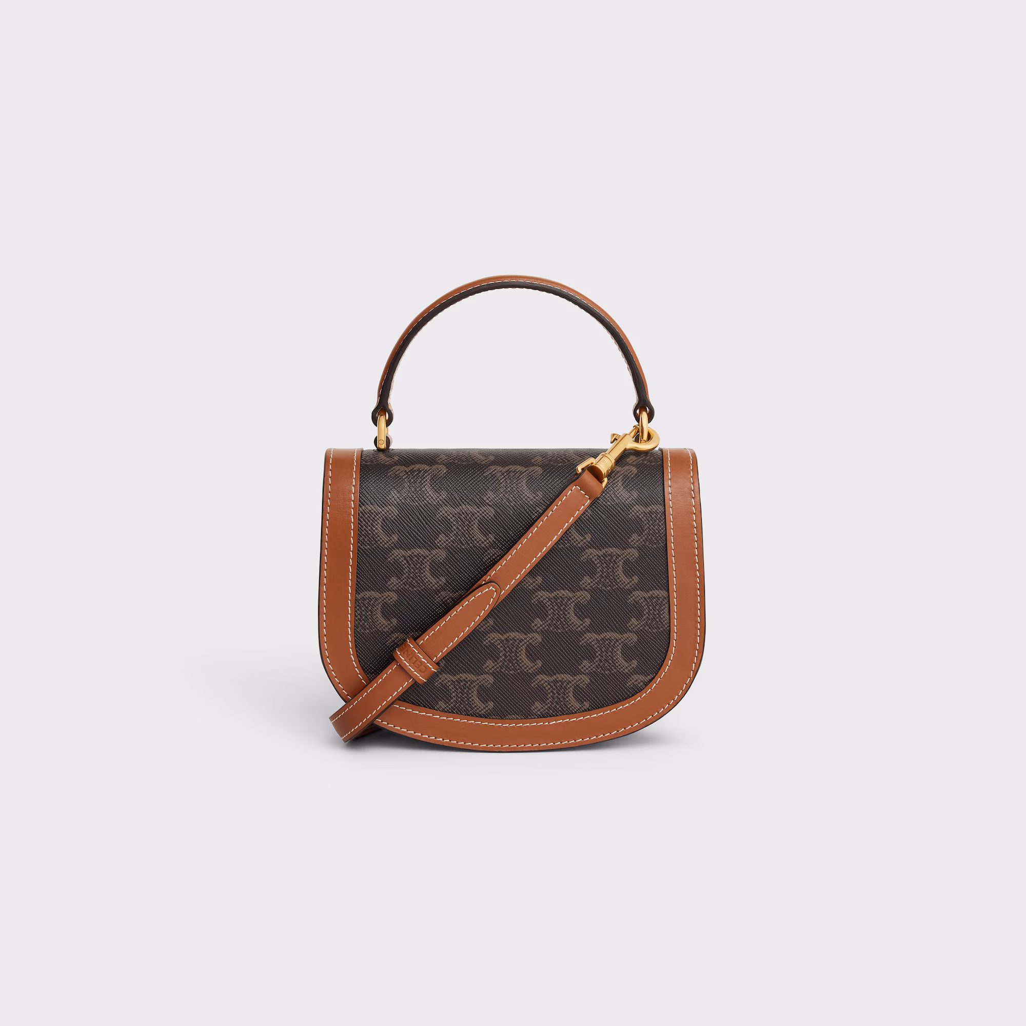 Mini Besace Clea In Triomphe Canvas And Calfskin Mini Besace Clea In Triomphe Canvas And Calfskin
