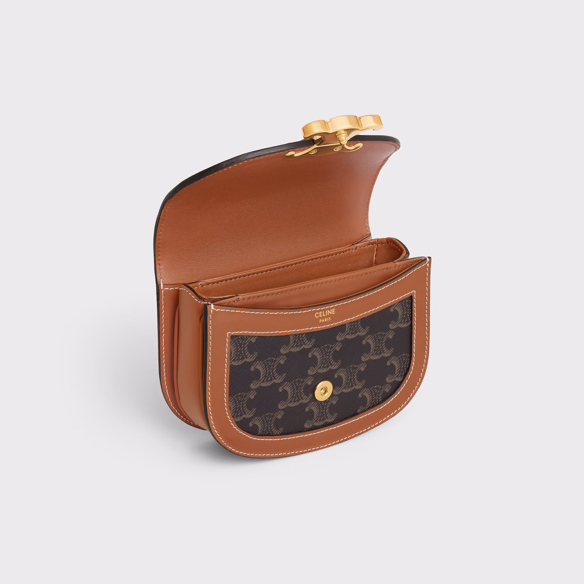 Mini Besace Clea In Triomphe Canvas And Calfskin Mini Besace Clea In Triomphe Canvas And Calfskin