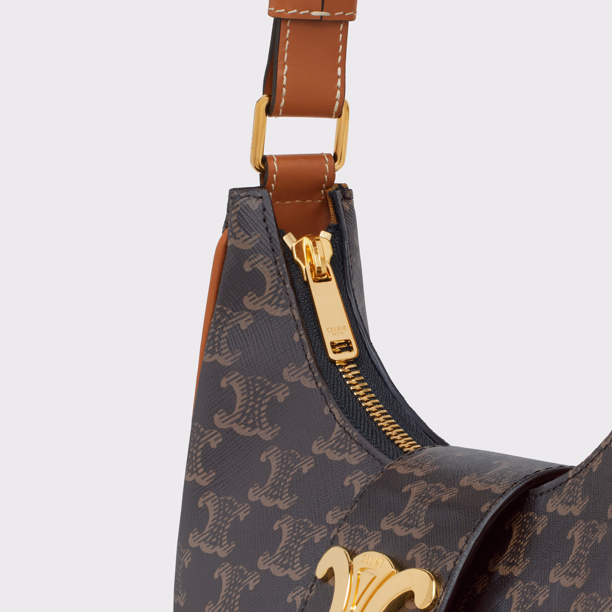 Celine Ava Triomphe Soft Bag In Smooth Calfskin Black Celine Ava Triomphe Soft Bag In Smooth Calfskin Black