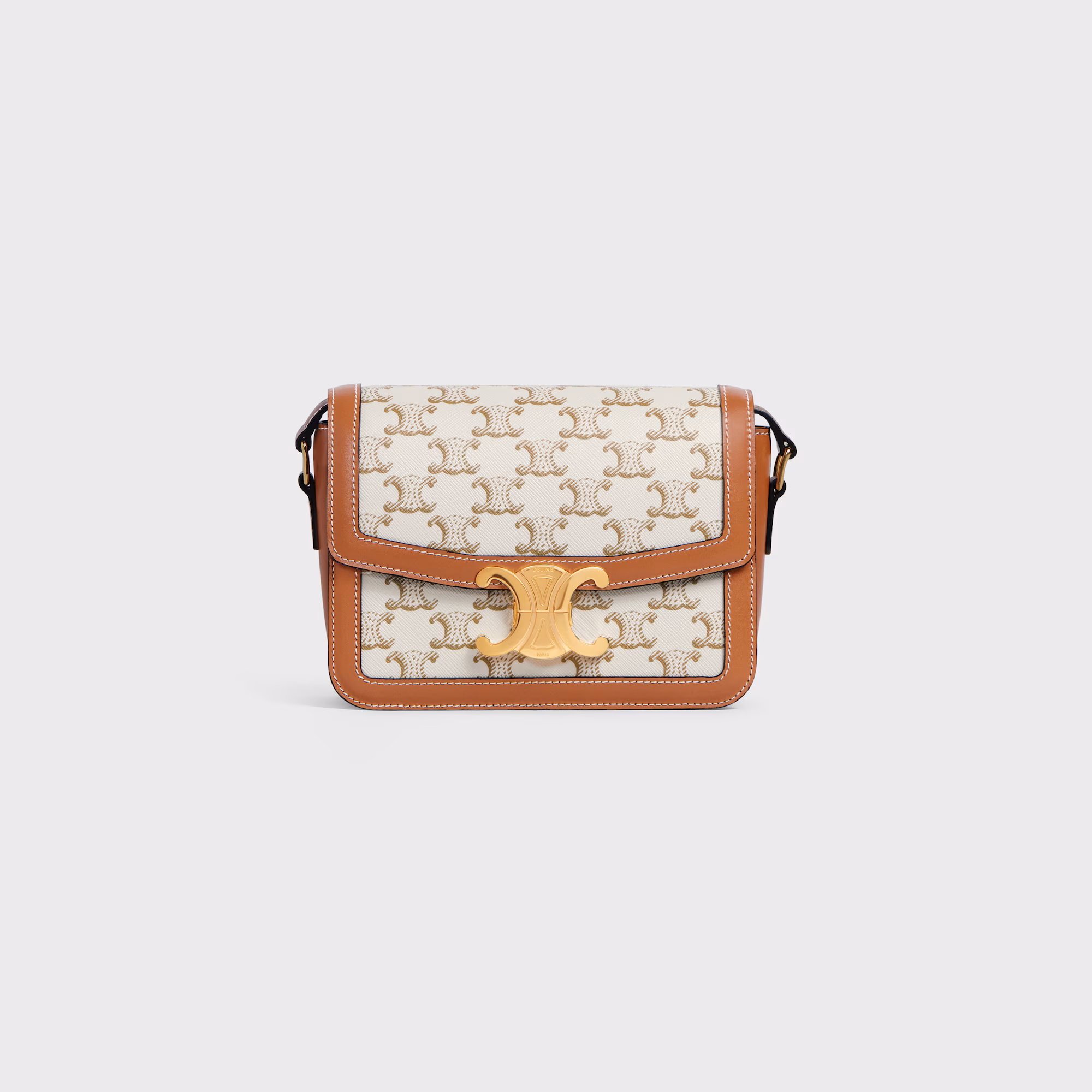 Teen Triomphe Bag In Triomphe Canvas And Calfskin